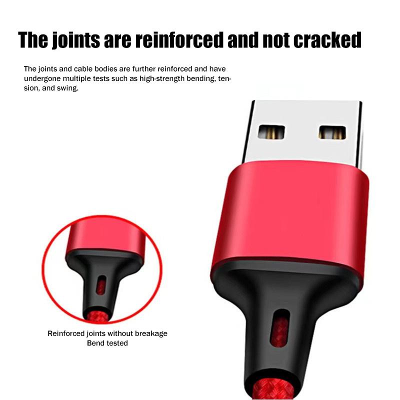 3 In 1 Usb Cable Micro Usb Type C Charger Cable Multi Usb Port Fast Charging Cord For Iphone 11 12 13 Pro Max Xiaomi Samsung