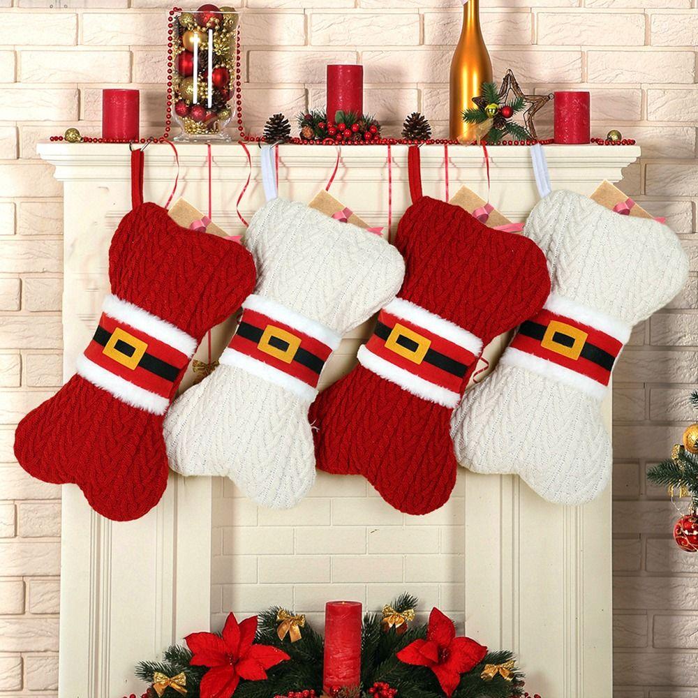 Creative Christmas Candy Bags Cute Christmas Stocking Sock Pendant Xmas Gift Bag Christmas Tree