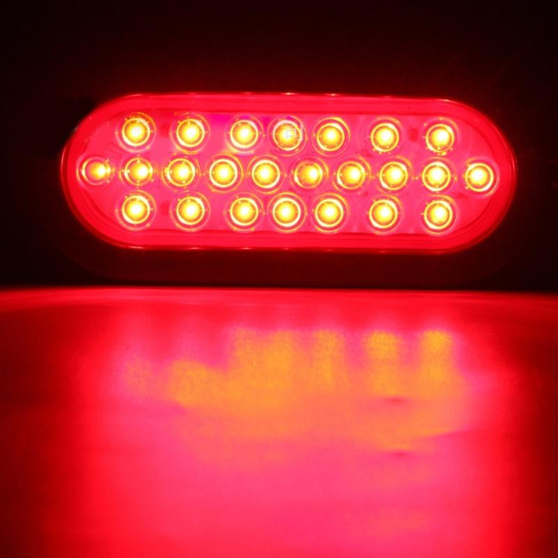 Pack of 2 Tail Lights High Visibility 24LED Recessed Suitable for Enhanced Safety on Trucks and Trailers Large Vehicles