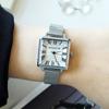 Mejongdeuswi Women'S Metal Wristwatch Square Roman Mds-401Msv