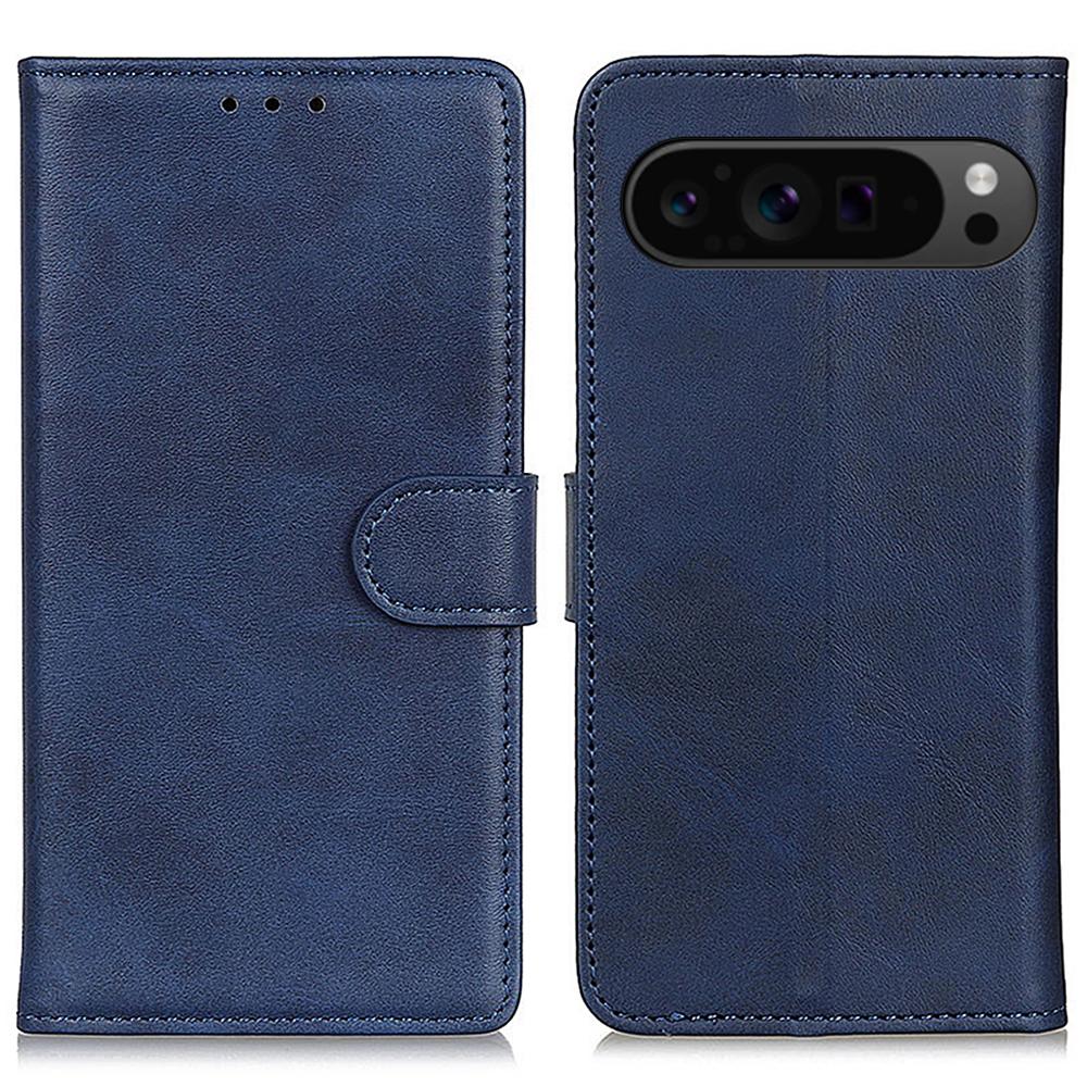 

Для Google Pixel 10 Pro/10/9 Pro/9 Чехол для мобильного телефона Текстура коровьей кожи Магнитная застежка Кожаный кошелек Полная защита Чехол Blue