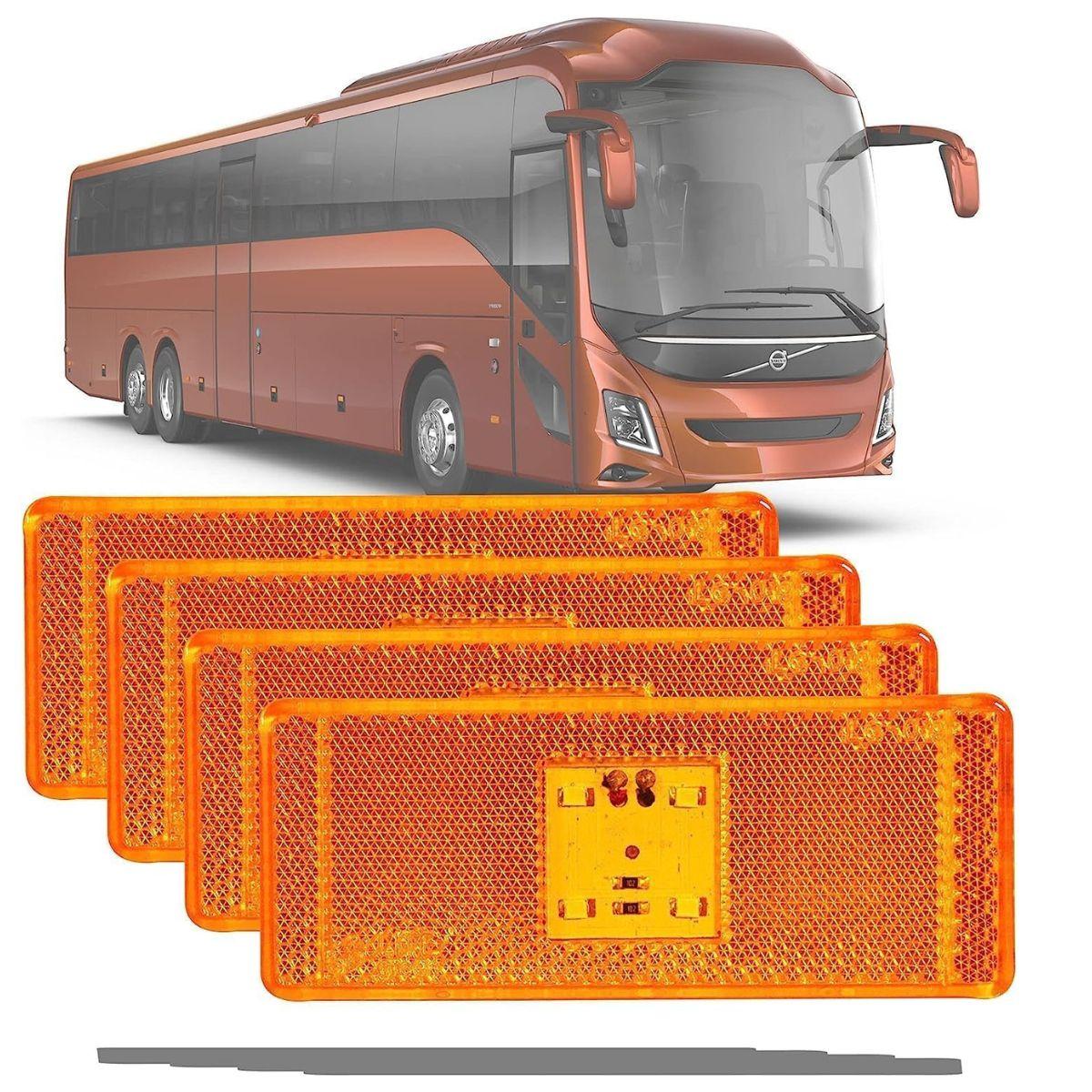 

LED Side Indicator Flasher Lights Parking Lamp Taillights for Universal For Bus Trucks Trailers Semi-Trailer Dump Truck (12 Volt)