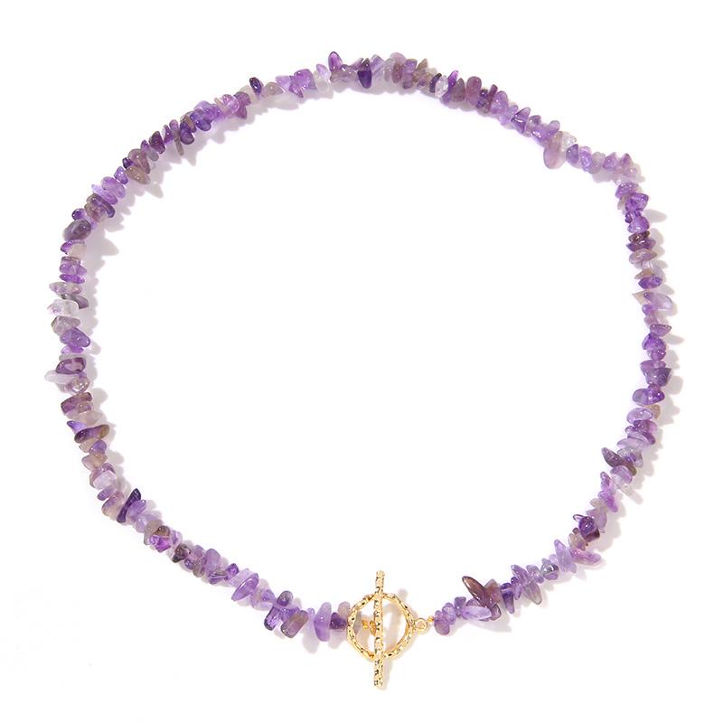 Bohemian Natural Stone Bead Choker Necklace Handmade Irregular Ladies Gemstones Beaded Jewelry Collar Party Friend Gift Femme