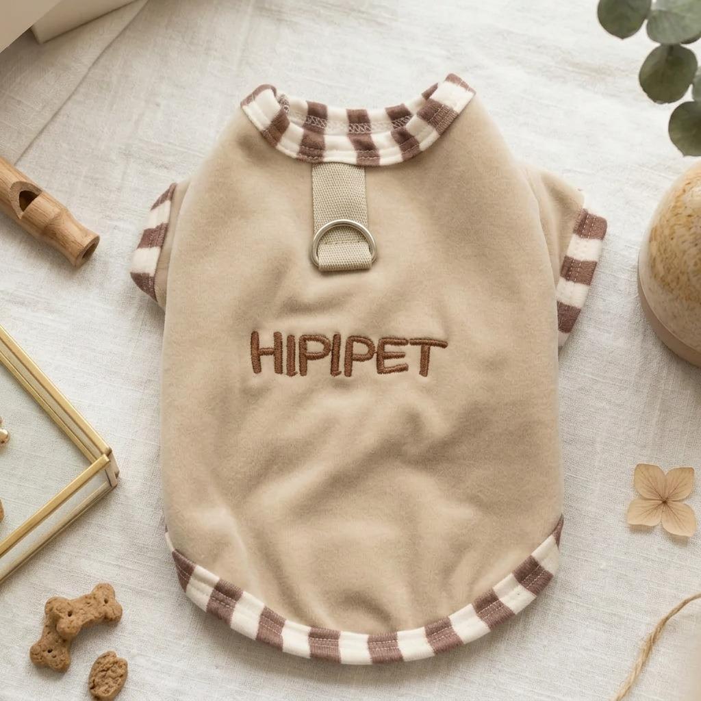 Soft Teddy Pullover with Letter Embroidery, Warm Winter Dog Base Layer, Vest for Small to Medium Breeds (e.g., Yorkies)