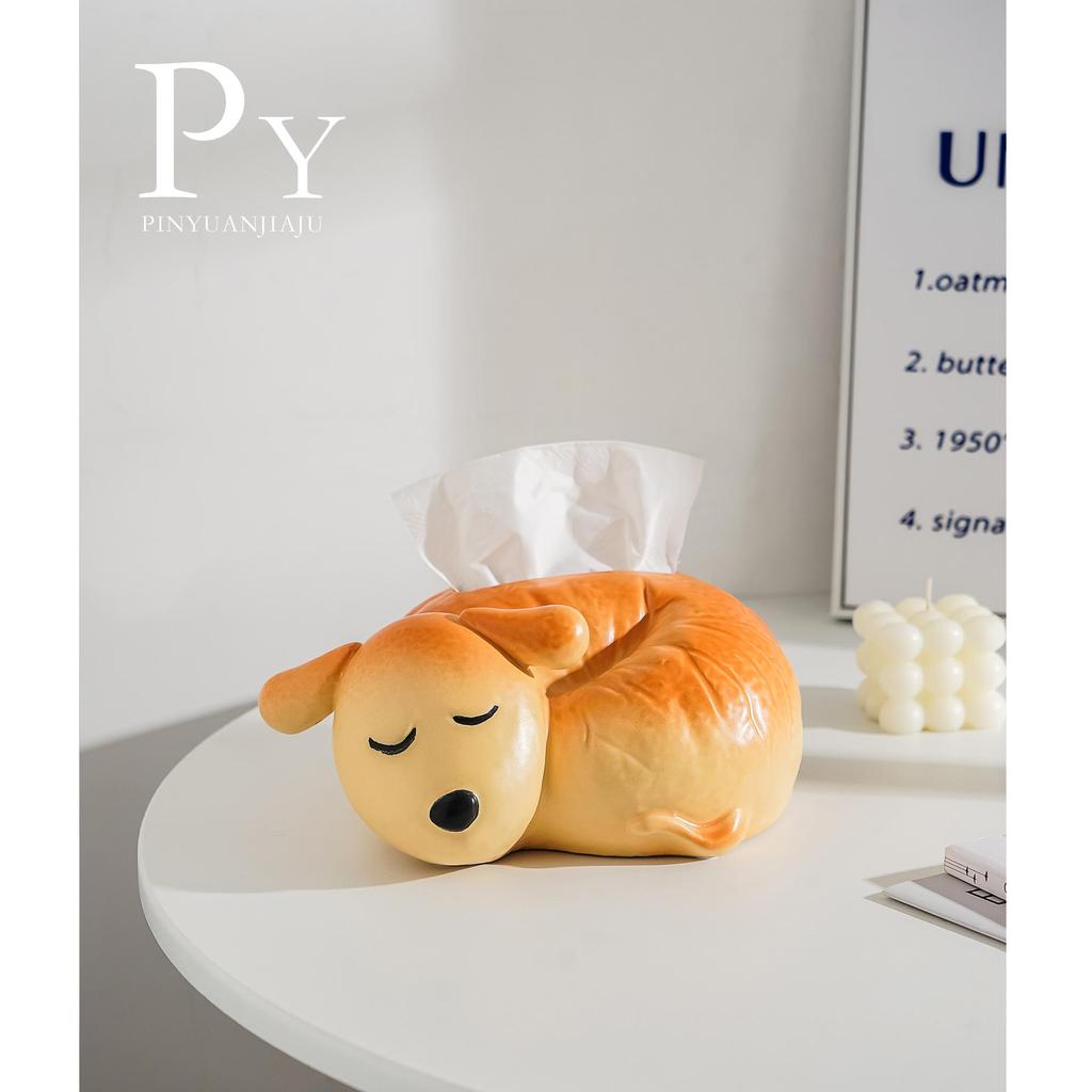 Cute Ceramic Dog Tissue Holder for Bathroom or Living Room