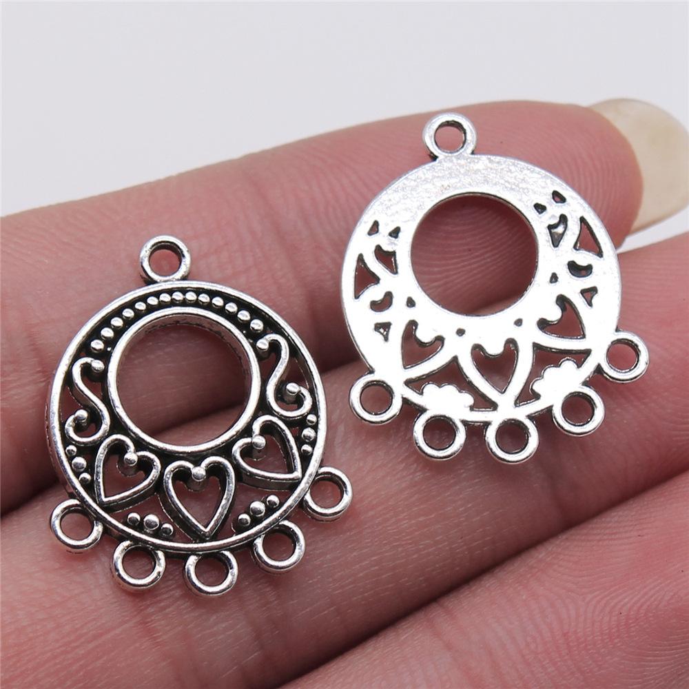 10pcs Charms Earring Connector Antique Silver Color Earring Connector Charms Earring Connector Charms For Jewelry Making