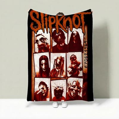 Band S-Slipknot Throw Lightweight 240g Flannel Blanket Soft Skin-friendly for Summer Cooling