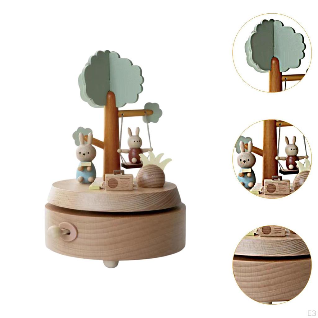 Rotierende Spieluhr, mechanisches Gehäuse, Ornament, Desktop-Dekoration