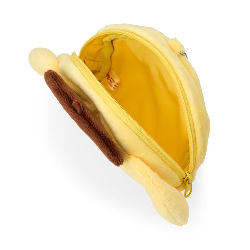 Pass Case and Pouch Pompompurin Polyester Pass Holder with Reel Small Item Storage Recommended for Ages 15 and Up 293831 [Sanrio] Face-shaped Cotton,