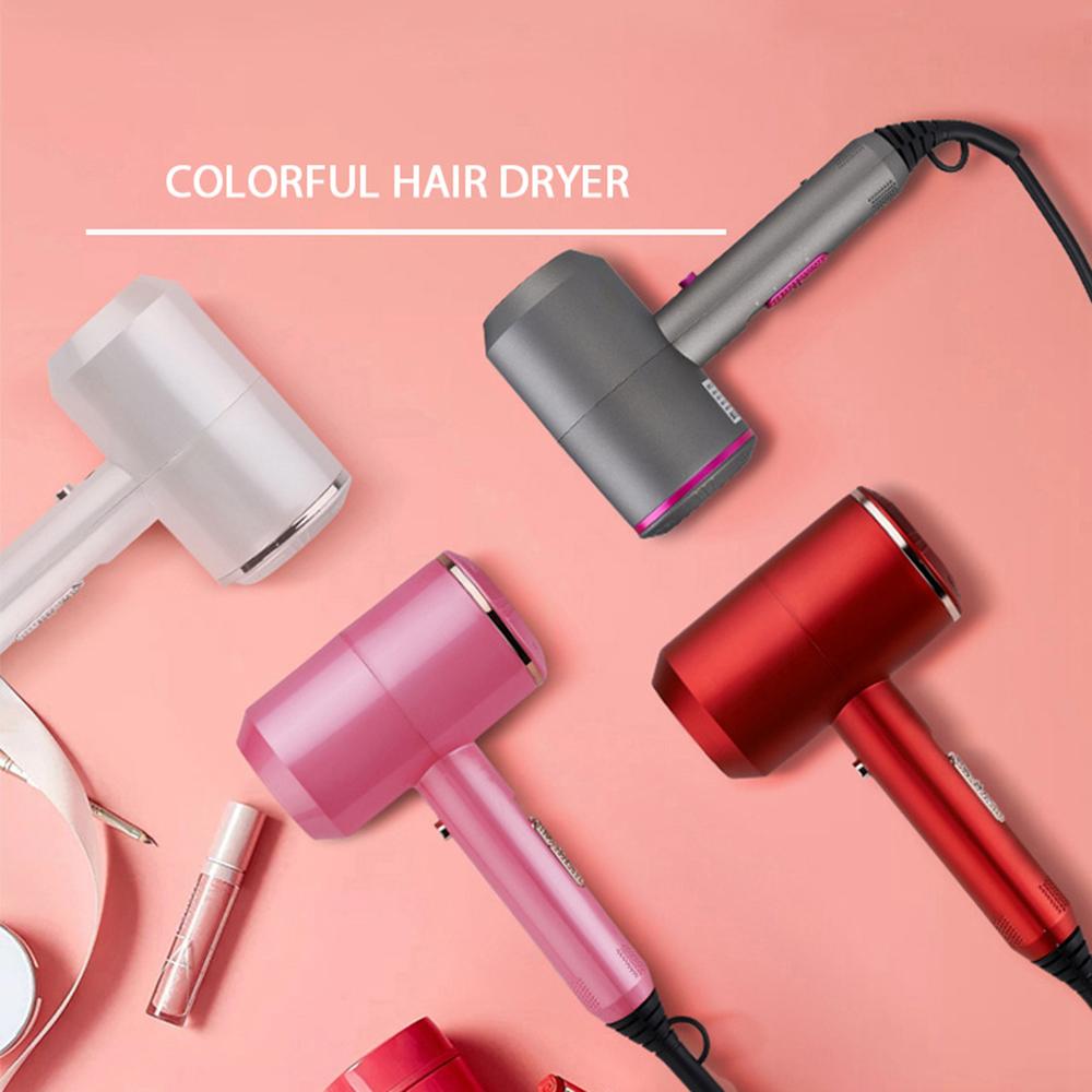 Professional Hair Dryer Cold and Hot Powerful Wind 2000W Anion Blow DC Motor with 3 Concentrator Negative Ions Styling Tools