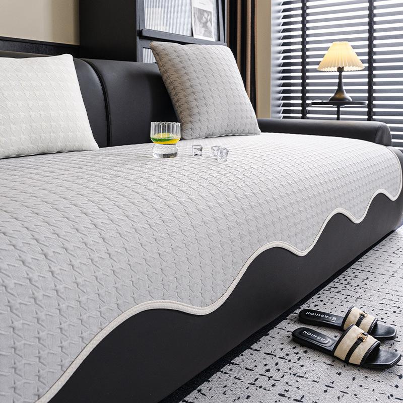 Light Luxury High-end Sofa Cushion, Summer Ice Silk Cool Mat Cushion 2025 New Straight Special-shaped Sofa Cover