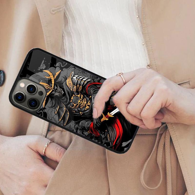 Japan Samurai Ninja Magnetische Handyhülle Für APPLE iPhone 17 Air 16 14 13 12 Pro Max 15 Plus Kabelloses Laden Mit MagSafe Abdeckung
