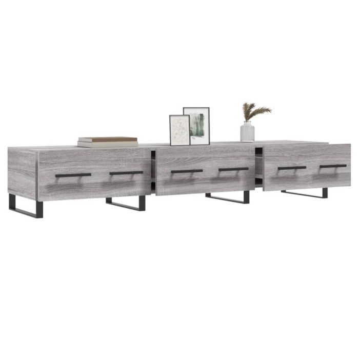 VidaXL Meuble TV sonoma gris 150x36x30 cm bois d'ingénierie 829178