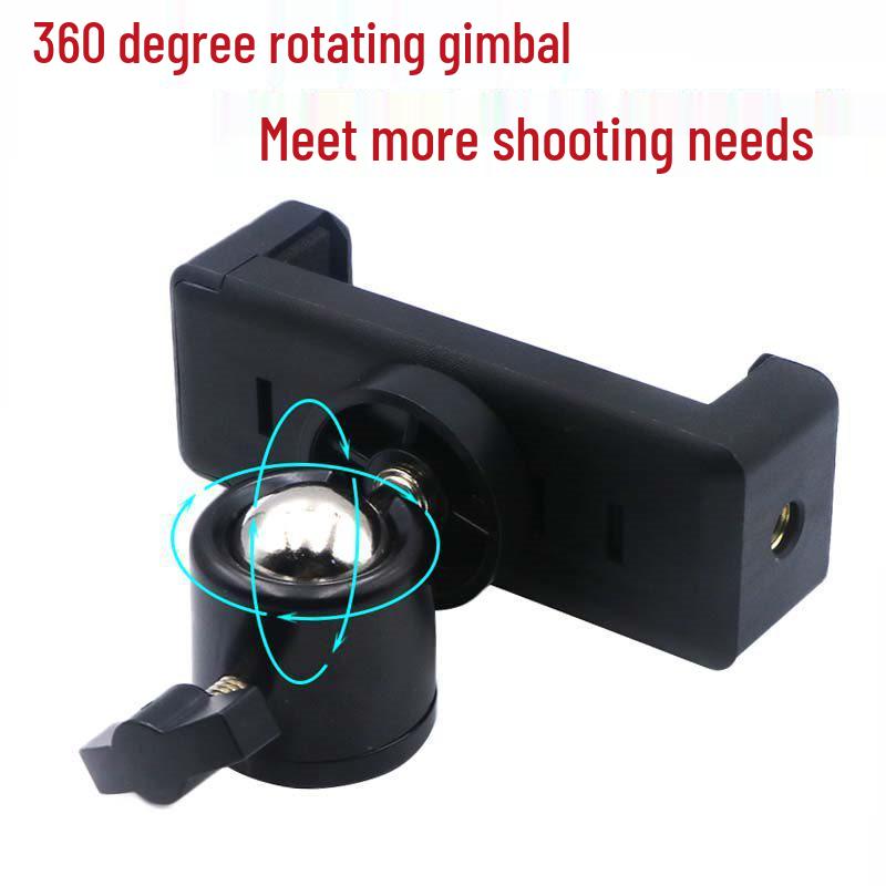 Universal Rotating Mobile Broadcast Tripod Stand with Overhead Shooting Clip