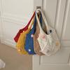Yogodlns Summer New Hollow out Knitted Flower Tote Bag Single Shoulder Commute High-End Feeling Large Capacity Business Commuting