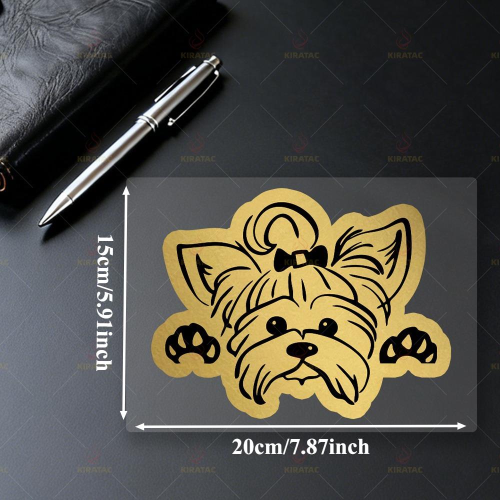 

1pc Gold Dog Motocycle Sticker Waterproof for DIY Fairing Helmet Fuel Tank Car Trunk Windows Door Scooter Body Vinyl Decals High 15cm