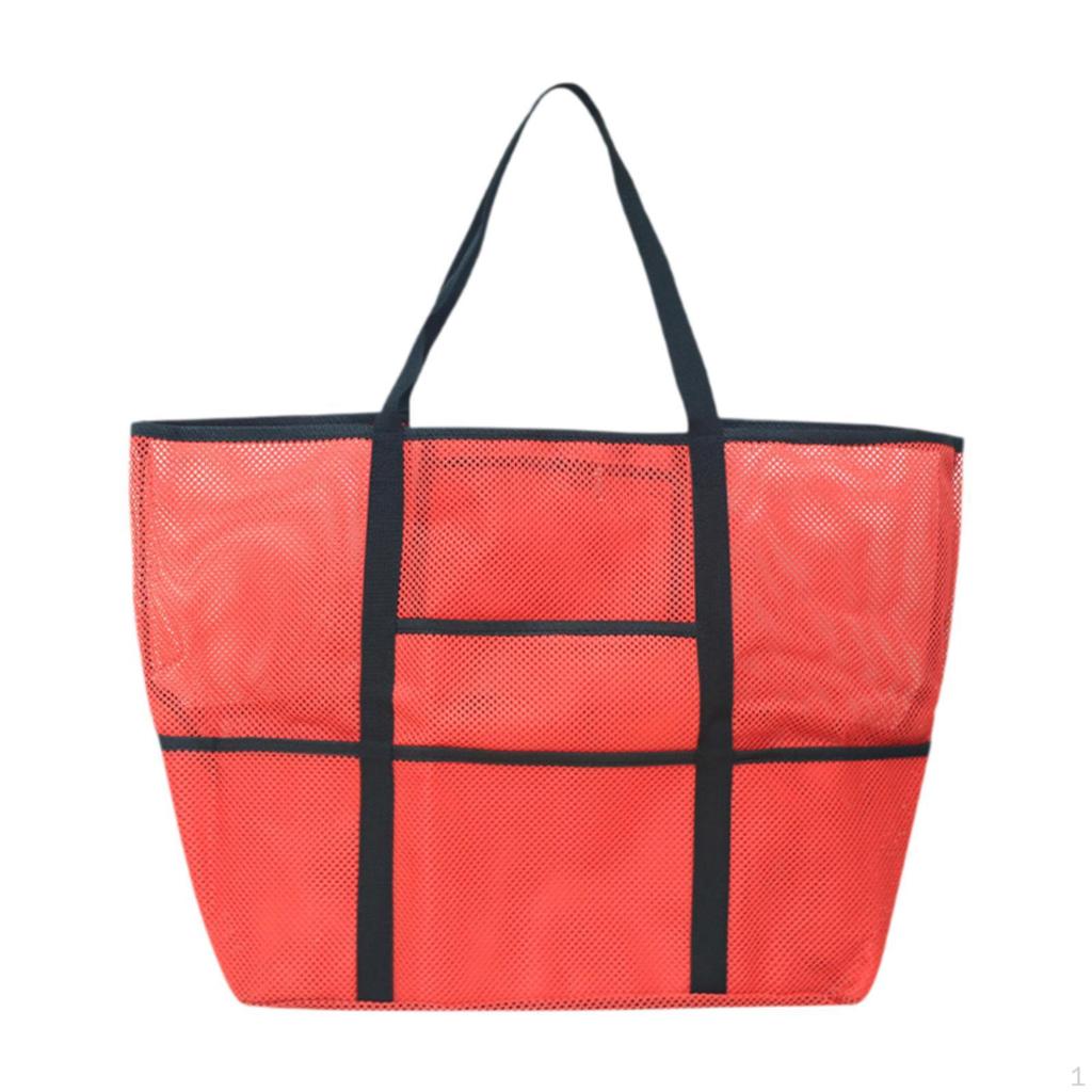 Beach Tote Foldable Mesh Bag for Women Men Vacation Essentials Travel