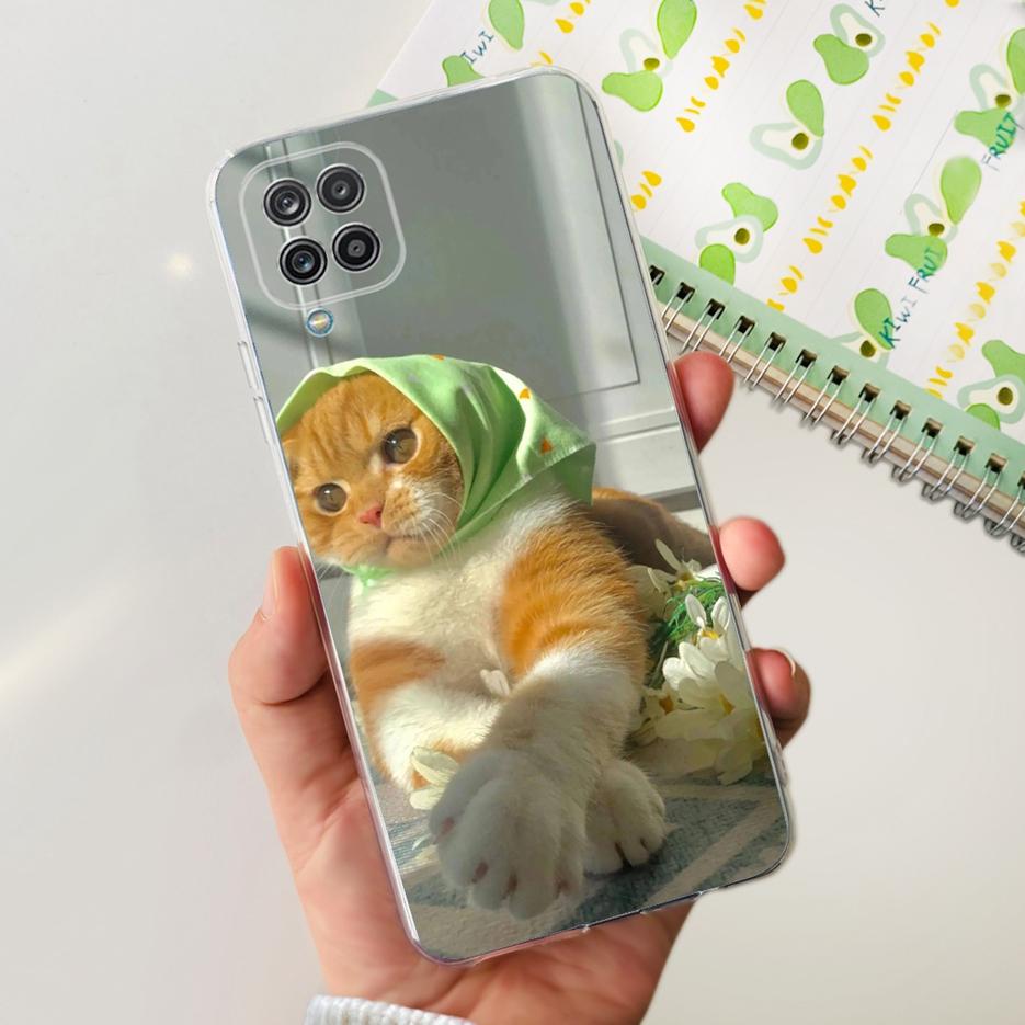 For Samsung Galaxy A12 Case F12 M12 Fashion Painted Cover Clear Silicone Phone Cases For Samsung A12 M 12 Galaxy M12 Soft Fundas