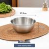Gold Round Stainless Steel Mixing Bowl for Salad, Baking, and Egg Beating