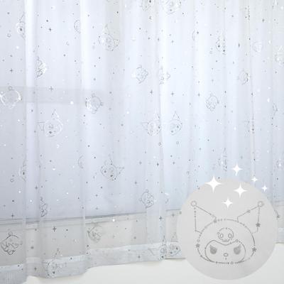 Kuromi Hard To See UV Lace Set of 100cm Wide X 198cm Sparkly, Through, Protection, Curtains, 2, Long, SS-12-208-22