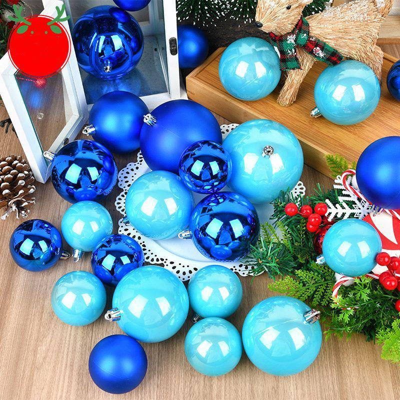 Christmas Tree Decoration Plastic Ball Pendant Art Shopping Mall Supermarket Showcase Christmas Holiday Hanging Ball Accessories