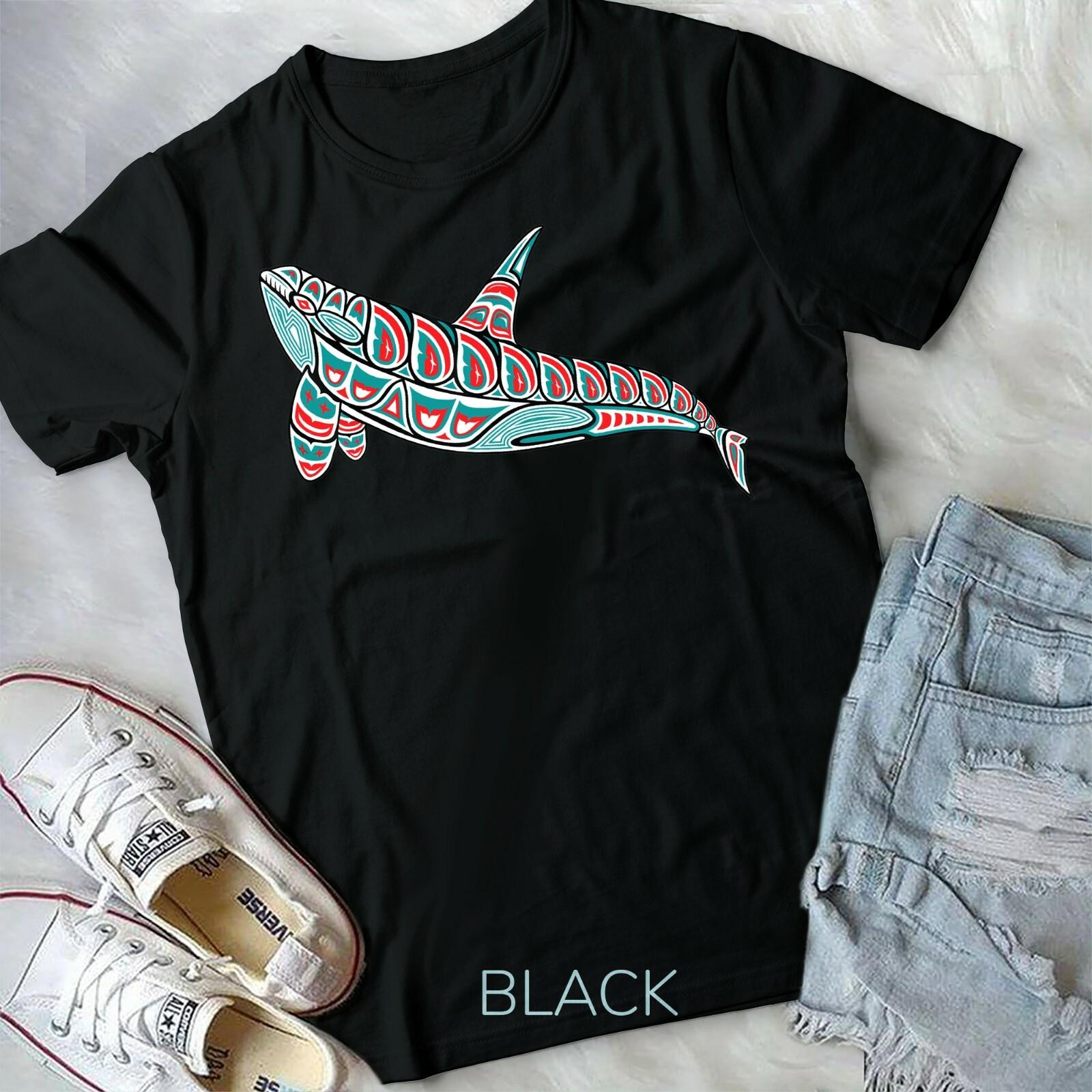 Orca Killer Whale Native American Indian Pacific Northwest Unisex Youth T-shirt L