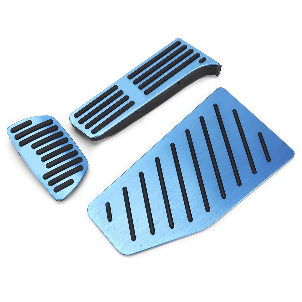 3pcs Car Accelerator Brake Footrest Pad Antislip Pedal Plate Set Aluminum Alloy Replacement for RAV4 XA50 2019‑2021