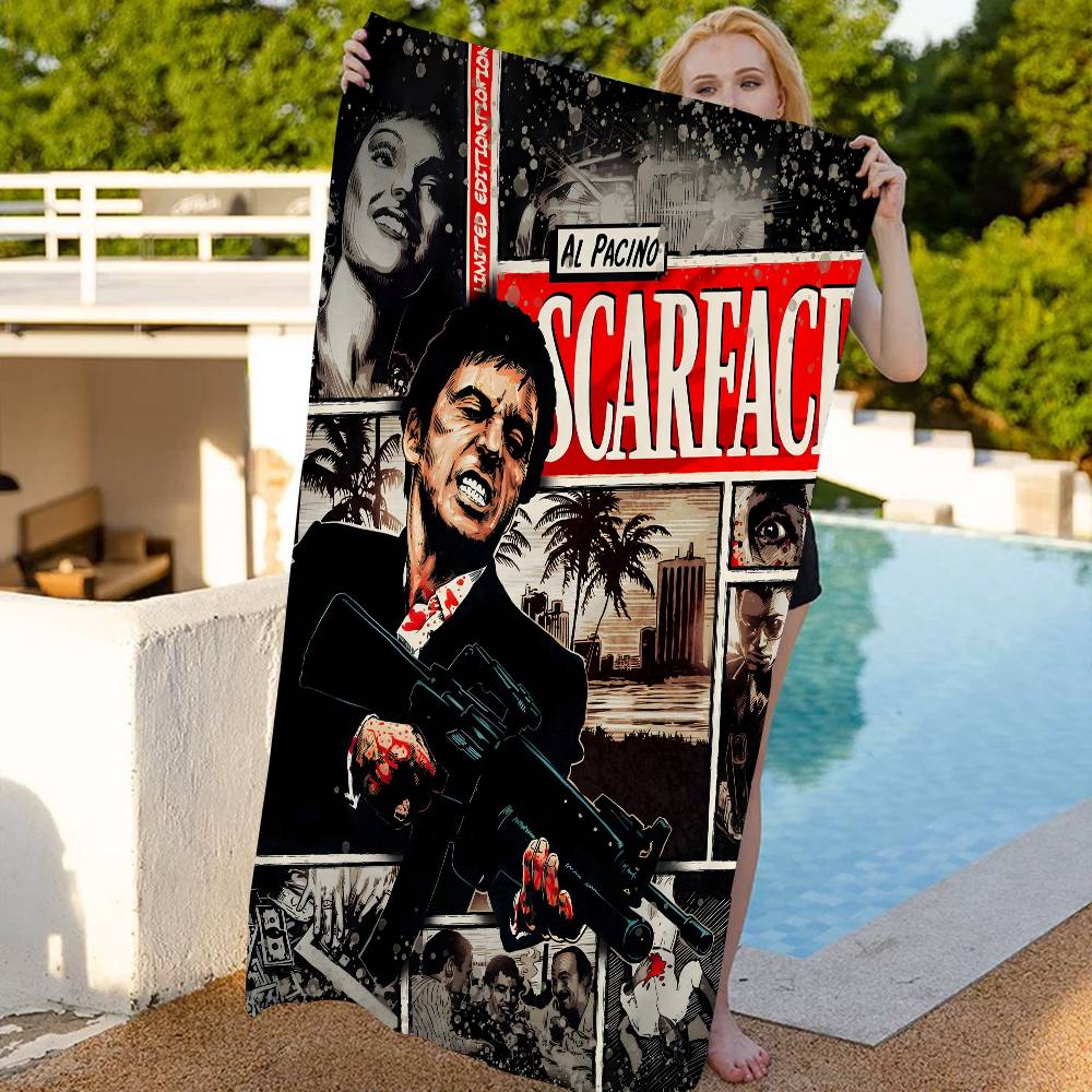 Scarface The World is Yours Classic Movie Microfiber Beach Towel Absorbent Quick dry Soft Yoga Swimming Resort Mountain Towel