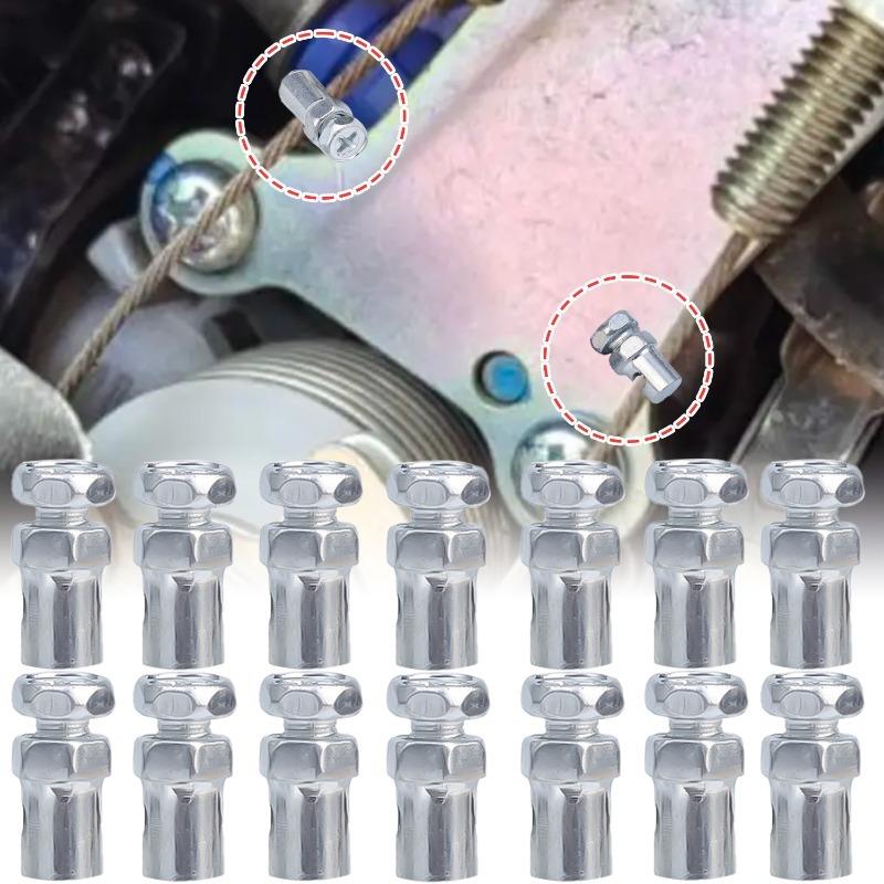 Steel Wire Rope Fixing Buckle Throttle Cable Clamp Solderless Nipple Screw Bolt For Motorcycle Scooter Bike Clutch Line Repair