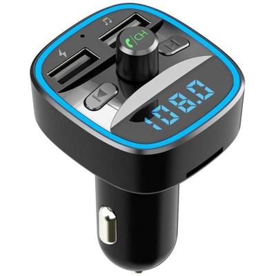 Transmisor FM Bluetooth T25, Reproductor MP3 para Coche, Soporte para Llamadas Manos Libres, Tarjeta TF, Puertos USB Dobles A149