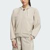 adidas Letter Logo Sports Casual Hooded Jacket for Women, Light Brown