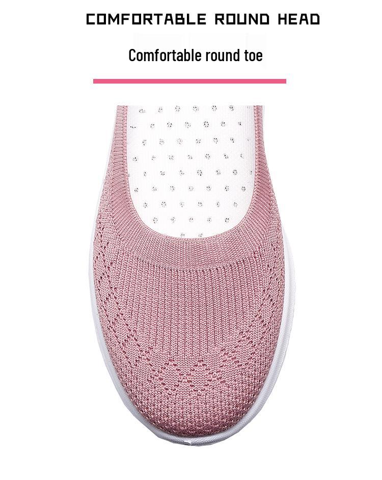 Women's Lightweight Mesh Slip-On Flats for Seniors