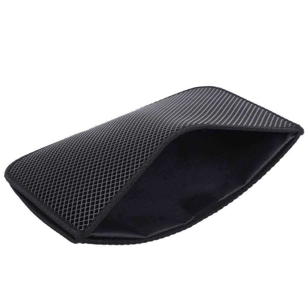 EVA Double Layer Cat Litter Trapping Mat AntiSlip Soft Litter Catcher Scatter Control Pad(Black L)