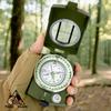 Outdoor Mulitifunctional High Precision Survival Compass Professional Camping Waterproof Metal with Luminous Compass
