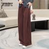 Women's High-Waist Tencel Blend Wide-Leg Draped Pants