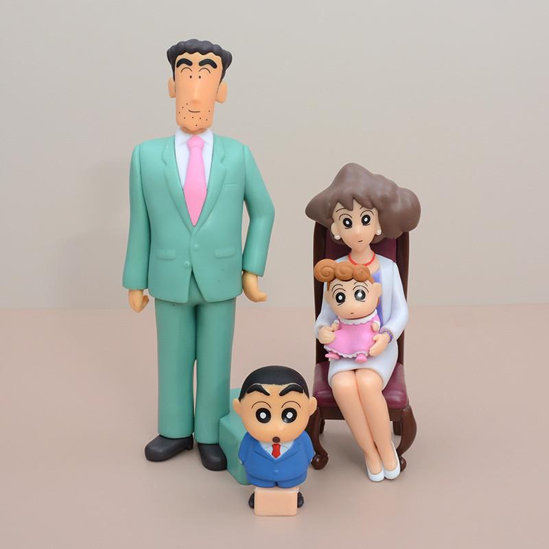 Crayon Shinchan GK Familienfoto PVC-Modell mit baubaren Figuren zum Verschenken und Ausstellen