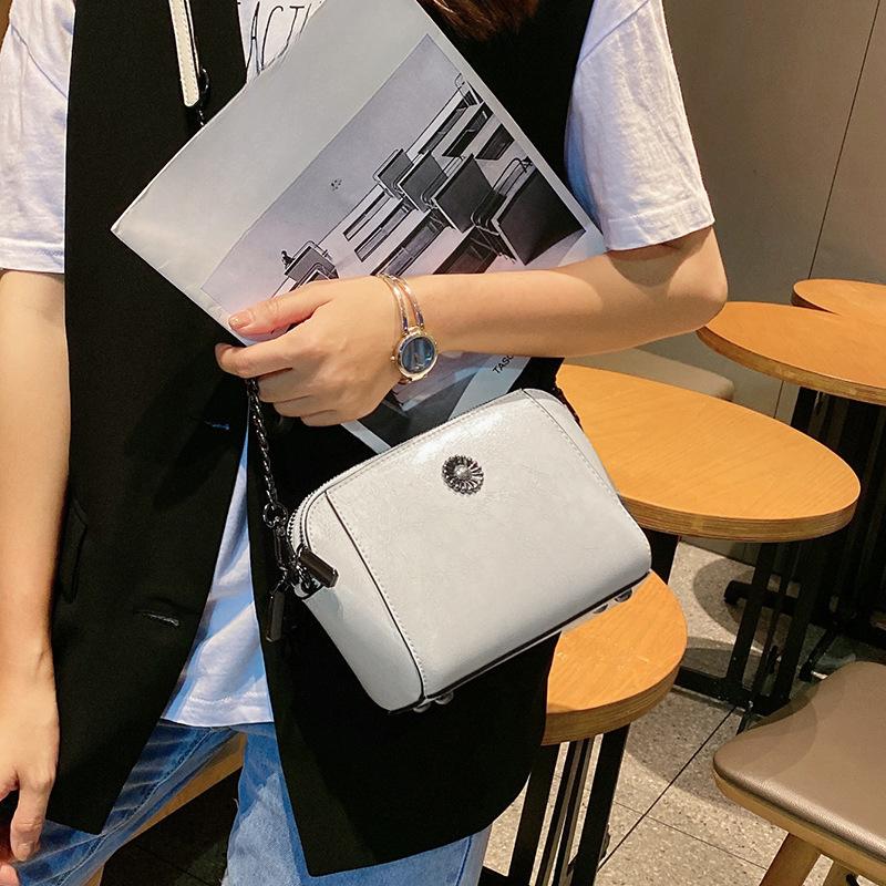 

Новая модная сумка кроссбоди из коровьей кожи для мобильного телефона, сумка-ракушка на цепочке