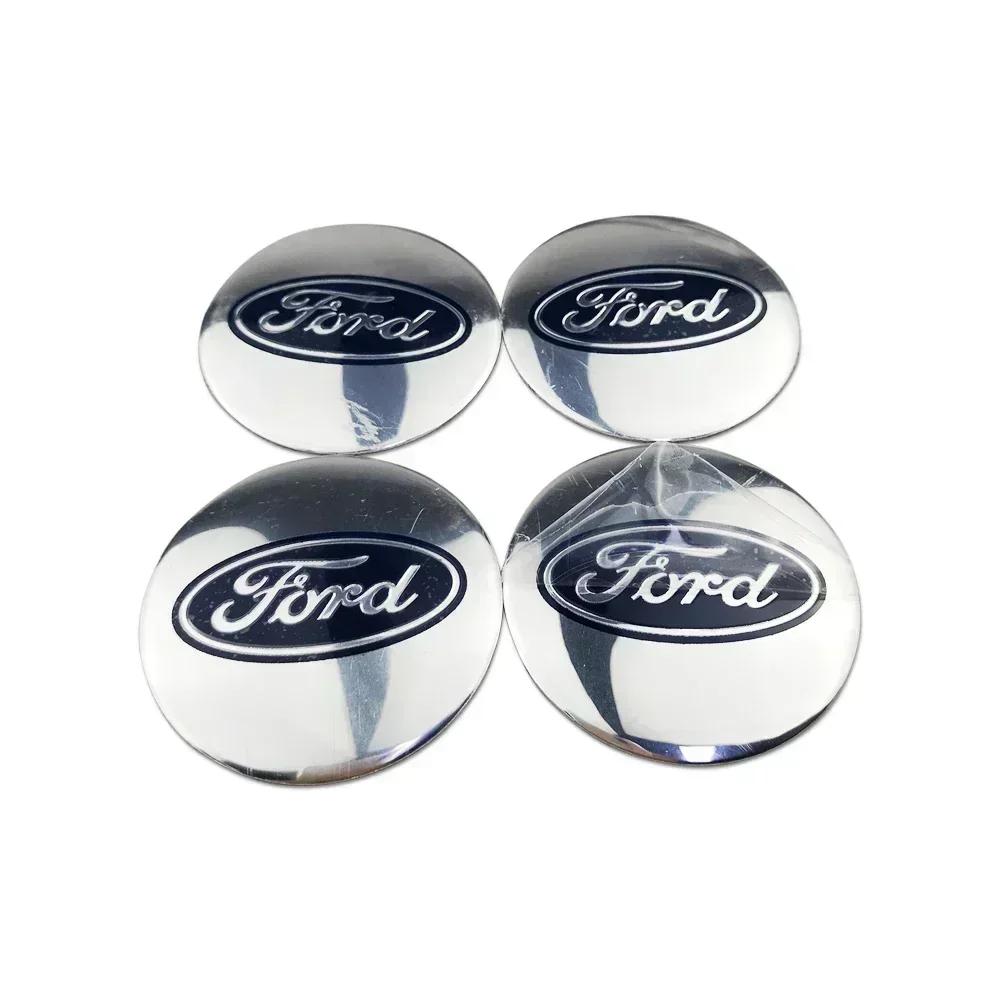 New 2026 Car Sticker 56MM Car Decals Wheel Rims Center Hub Stickers for Ford Kuga Fusion Shelby ST RS Mondeo Focus 2 3 Fiesta Ex