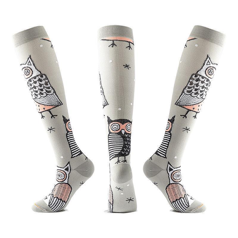 Unisex Outdoor Compression Sports Socks: Elastic, Knee-High, for Cycling & Fitness