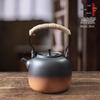 Clay Teapot with Lid and Handle for Electric or Charcoal Stove