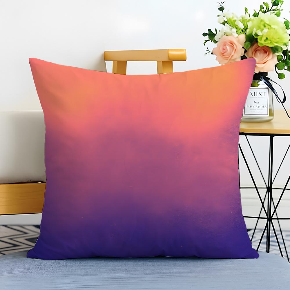 G-Gradient Ink Wash Cushion Cover Washable Linen Pillowcase Soft For Sofa Bed Cozy Home Room Decor