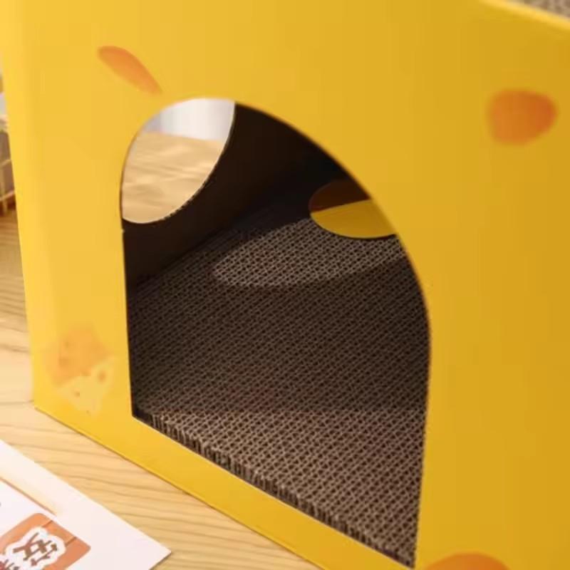 Cat Scratching Board Protect Furniture Grinding Claw Toys Cartoon Cat Corrugated Paper Wear-resistant Cat Nest Cat Accessories