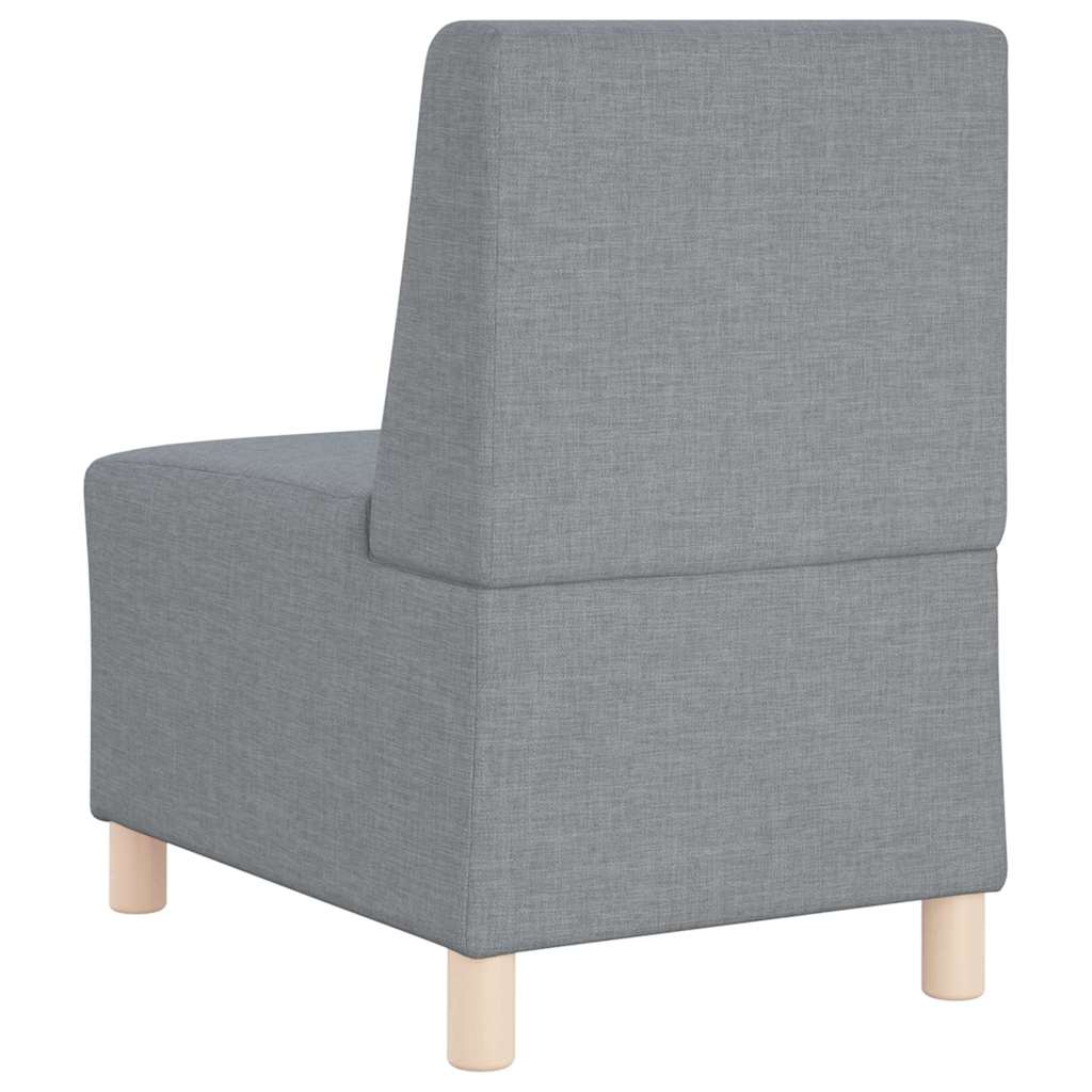 Modular Armless Sofa 3 pcs Light Grey 55 x 74 x 82 cm Fabric