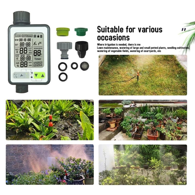 Water Timer,Sprinkler Timer Programmable with Rain Sensors Garden Hose Timer Outdoor Watering System Irrigation Timer