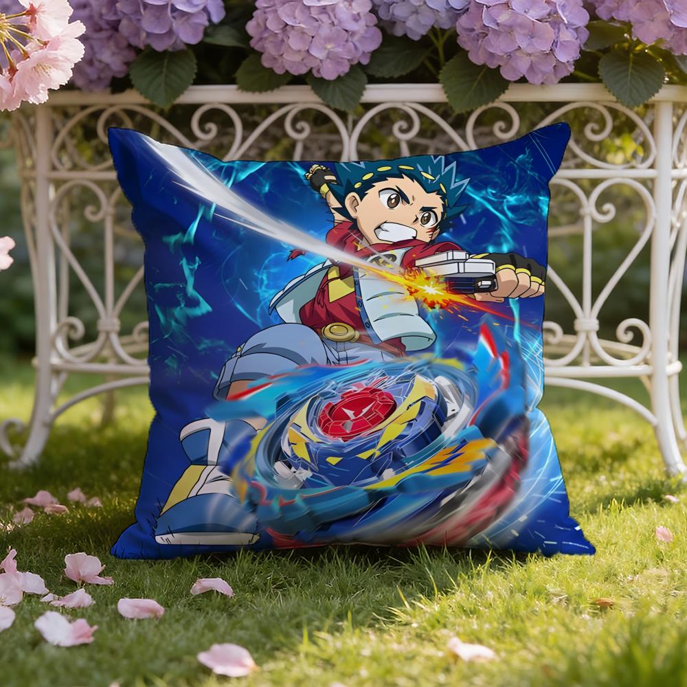 Anime B-Beyblade Cartoon Cushion Cover Home & Car Dual-Scene Pillow Cover: Reversible for Premium Comfort