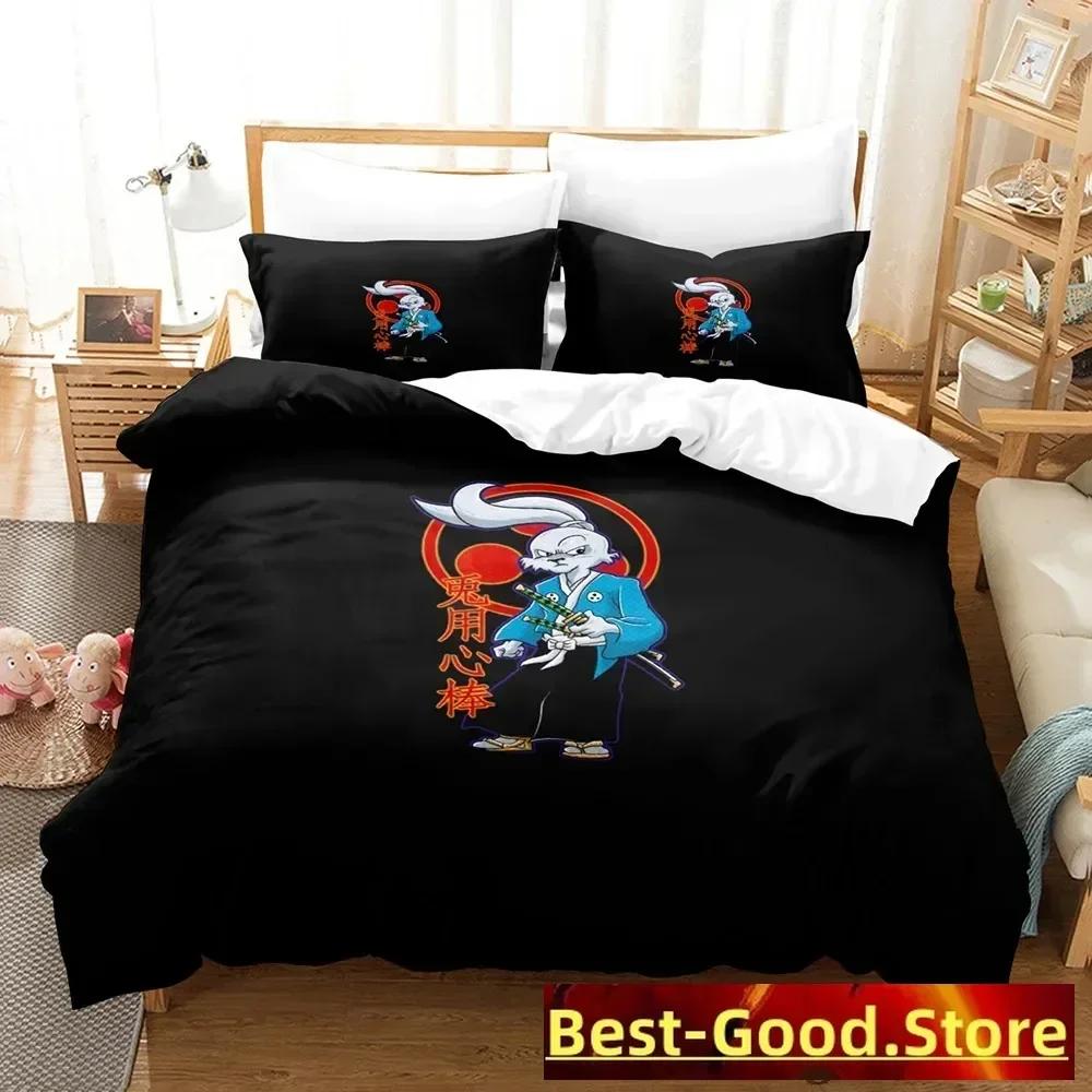 

Samurai Rabit Beding Set Single Twin Printed Bed Linen Set With Pilowcase Bed Soft Duvet Cover Single Double Quen Super King-Sized Dimensionsd 120*200cm Single