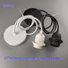 E27 Screw Base Lamp Holder with Ceiling Plate and Power Cord for DIY Hanging Lanterns