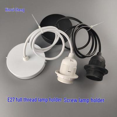 E27 Screw Base Lamp Holder with Ceiling Plate and Power Cord for DIY Hanging Lanterns