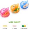 Abnehmbares wöchentliches Regenbogen-Pillenetui, Reise-Pillendose, Tragbarer 7-Tage-Medikamenten-Tabletten-Organizer, Behälter-Spender, 14 Fächer