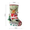 Large Linen Christmas Stocking & Gift Bag Set for Decorations